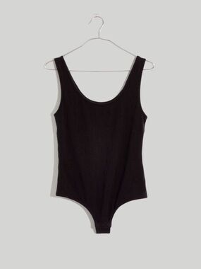 Madewell Black Scoop Neck Tank Bodysuit